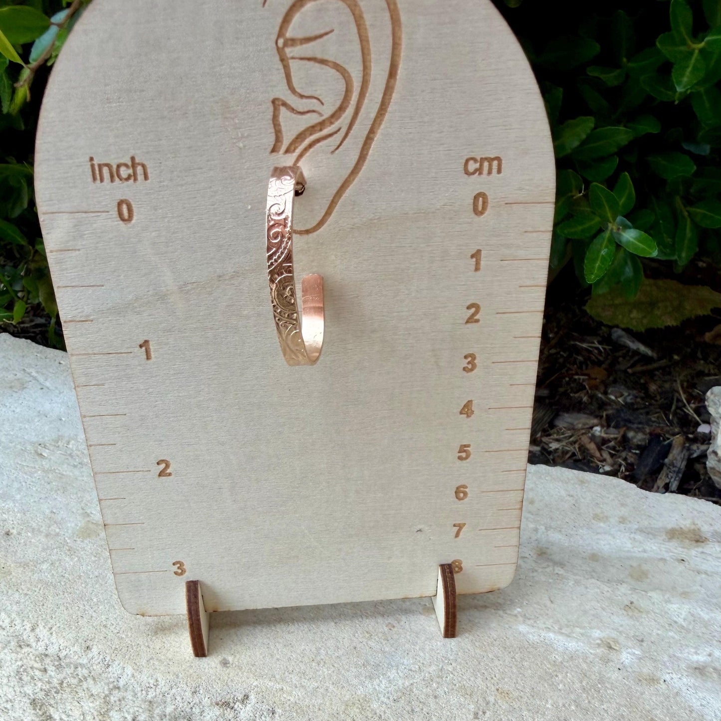 14k Gold Filled Paisley Embossed Hoops • Oval Drop Earrings • 4x1mm GF