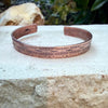 Southwest Copper Cuff • Hand‑Forged Raw Copper Bracelet • Western Pattern