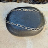 Silver Oval Link Bracelet • Textured Sterling Chain • Everyday Layering