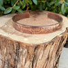 Southwest Floral Copper Cuff • Hand‑Forged Raw Copper Bracelet • Flower Doodle Pattern