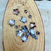 Mother of Pearl Star Bead Charms • 6mm & 13mm Sterling Silver Wrapped