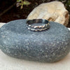 Sterling Silver Ridged Band • Rustic Textured Pattern Ring