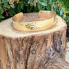 Hammered Brass Cuff • Hand‑Forged • Rustic Golden Bracelet