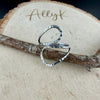 Sterling Loop Ring • Double Loop • Rustic Textured Adjustable Openwork Band