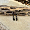 Sterling Silver Desert Pearl Earrings • Black Onyx & Hematite • 1.5" Dangles