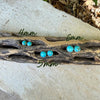 Blue Kingman Turquoise Stud Earrings • Sterling Silver • 4mm 5mm 6mm Options