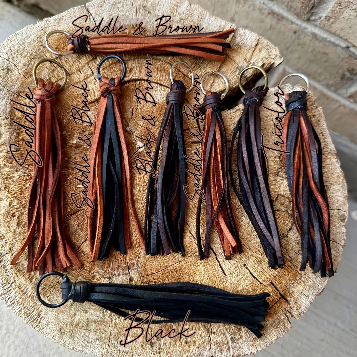 Vintage Skeleton Keychain • Leather Initial Fob • Deerskin Tassel • Kingman Turquoise Accent