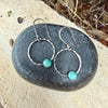 Number 8 Turquoise Dangle Earrings • Sterling Silver Southwestern Jewelry