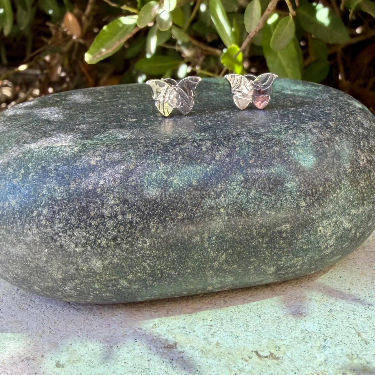 Sterling Silver Butterfly Flat Back Stud | Cartilage Helix Lobe Earring | Single or Pair