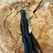 Leather Tassel Keychain • Kingman Turquoise & Arrowhead • Western Accent