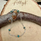Turquoise Sterling Silver Chain Bracelet • Hand‑Wrapped Gemstone Jewelry