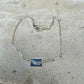 Sterling Silver Tiny Wing Ankle Bracelet• Bar & Ring Chain Anklet