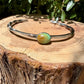 Kingman Turquoise Cuff Bracelet • Sterling Silver Twisted Wire