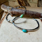 Kingman Turquoise Cuff Bracelet • Sterling Silver Twisted Wire