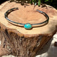 Kingman Turquoise Cuff Bracelet • Sterling Silver Twisted Wire