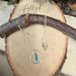 Arizona Blue Turquoise Circle Pendant Necklace • Sterling Silver • Southwestern Jewelry