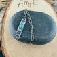 Sterling Silver Turquoise Double Strand Bar Chain Bracelet • Minimal Western Style • Number 8 Turquoise
