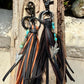 Leather Tassel Keychain • Kingman Turquoise & Arrowhead • Western Accent