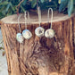Sterling Silver Concho Earrings • Sunflower or Starburst Dangle Drops • Argentium Ear Wires 18g 20g