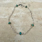 Turquoise Sterling Silver Chain Bracelet • Hand‑Wrapped Gemstone Jewelry