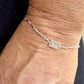 Dainty Sterling Silver Angel Wing Bracelet • Minimalist Jewelry