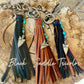 Leather Tassel Keychain • Kingman Turquoise & Arrowhead • Western Accent