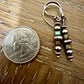 Sterling silver drop / dangle earrings with Navajo pearl and turquoise / turquoise earrings