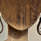 Leather earrings with heart chain and pendant / genuine leather earrings
