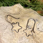 Sterling silver star charm dangle earrings