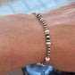 Navajo Pearl with White Turquoise bracelet / gemstone beaded sterling silver bracelet