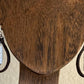 Leather earrings with white turquoise dangle / genuine leather earring wrap