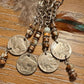 Indian head buffalo nickel keychain with Impression Jasper gemstone