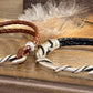 Braided leather wrap bracelet with silver half cuff / genuine leather cuff wrap bracelet