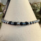 Navajo Pearl Bracelet with Black Onyx, Hematite Beaded Bracelet, Sterling Silver Bracelet, Gemstone Jewelry, Bracelet Gift
