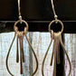 Paddle sterling silver teardrop style earrings