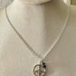 Peace Pendant Necklace, Black Onyx Charm with Hematite Accent, Peace Charm, Onyx Necklace, Peace Necklace, Gift Idea