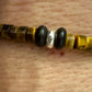 Tiger's eye, black onyx and sterling silver spacers bracelet / gemstone bracelet