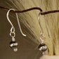 Dainty Navajo pearl drop / dangle sterling silver earrings