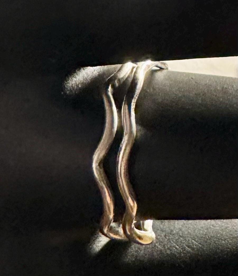 Wave sterling silver rings / wave ring / stacking rings