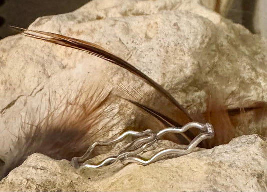Wave sterling silver rings / wave ring / stacking rings