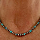 Navajo Pearl and Kingman Turquoise Necklace, Genuine Turquoise Beaded Necklace, Gemstone Necklace, Choker Necklace, Authentic Navajo Pearls