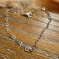 Sterling silver heart chain bracelet / charm bracelet