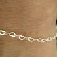 Sterling silver heart chain bracelet / charm bracelet