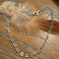 Heart chain sterling silver ankle bracelet / ankle bracelet