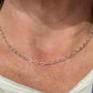 Sterling Silver Heart Chain Necklace / charm necklace