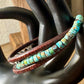 Turquoise leather wrap bracelet, genuine leather bracelet