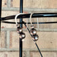 Navajo pearl drop / dangle sterling silver earrings