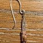 Sterling Silver dangle earrings with gemstone and sterling tube spacer