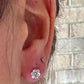 Flower sterling silver post earrings