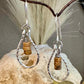Picture jasper teardrop earrings on sterling twisted square wire / jasper earrings